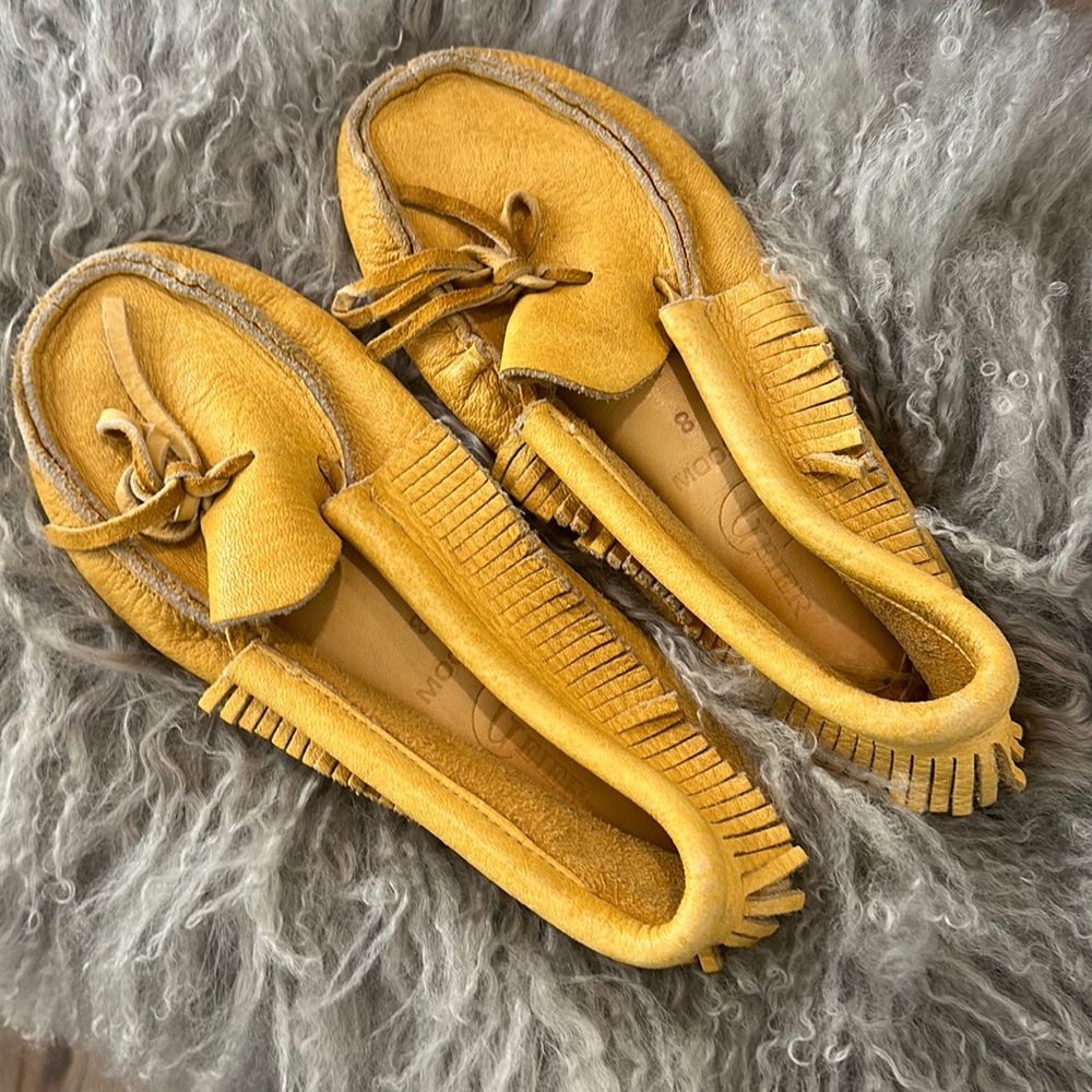 Geier Handmade USA Moose Leather Unisex Moccasins Size 8/10